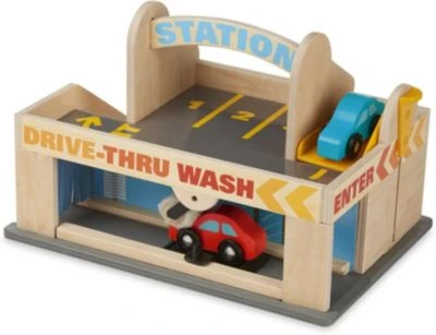 Melissa & Doug Parkhaus Mit Tankstelle Und Waschanlage Aus Holz 5 Melissa & Doug Parkhaus Mit Tankstelle Und Waschanlage Aus Holz – Bild 3