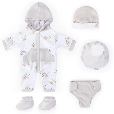 Deluxe Puppenkleidung Set 7-tlg. Grau Von Bayer, 40-46 Cm 4 Deluxe Puppenkleidung Set 7-tlg. Grau Von Bayer, 40-46 Cm – Bild 2