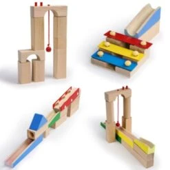 Calmado 200 Teilige Kugelbahn - Murmelbahn Set Aus Holz Für Kinder Inkl. Tasche + Anleitung -TONIES Verkäufe 28494975 03