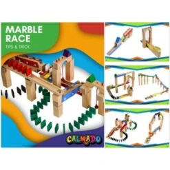Calmado 200 Teilige Kugelbahn - Murmelbahn Set Aus Holz Für Kinder Inkl. Tasche + Anleitung -TONIES Verkäufe 28494975 05