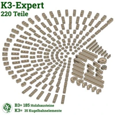 Baumkinder Kugelbahn Holz "K3-Expert" Mit Stecksystem (220 Teile) - Eine Murmelbahn Die Standhält! 5 Baumkinder Kugelbahn Holz "K3-Expert" Mit Stecksystem (220 Teile) - Eine Murmelbahn Die Standhält! – Bild 3