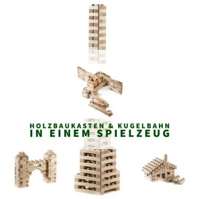 Baumkinder Kugelbahn Holz "K3-Expert" Mit Stecksystem (220 Teile) - Eine Murmelbahn Die Standhält! 6 Baumkinder Kugelbahn Holz "K3-Expert" Mit Stecksystem (220 Teile) - Eine Murmelbahn Die Standhält! – Bild 4