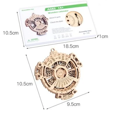 Brightake DIY Holz 3D Puzzle Zusammengesetztes Spielzeug Selbst Montage Mechanische Kalender Holz Getriebe Modell 7 Brightake DIY Holz 3D Puzzle Zusammengesetztes Spielzeug Selbst Montage Mechanische Kalender Holz Getriebe Modell – Bild 5